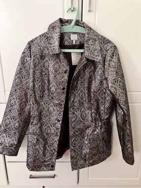 Loulou de la Falaise Brown Metallic Lamé Jacket | Large | Vintage New with tags